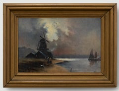 Emerson Harold Groom (1890-1988) - Óleo del siglo XX, Molino de viento de East Anglian