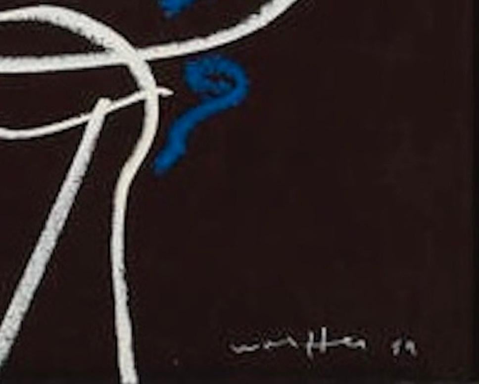 Sans titre, Sticks à l'huile et Collage sur papier, Abstrait, 1989, Manny Silverman Col en vente 1