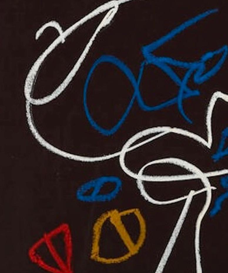 Sans titre, Sticks à l'huile et Collage sur papier, Abstrait, 1989, Manny Silverman Col en vente 2