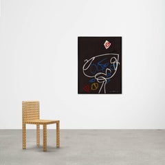 Sin título, Óleo y collage sobre papel, Abstracto, 1989, Manny Silverman Col
