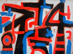 Abstract Expressionist "Forms Divide"  Like Franz Kline