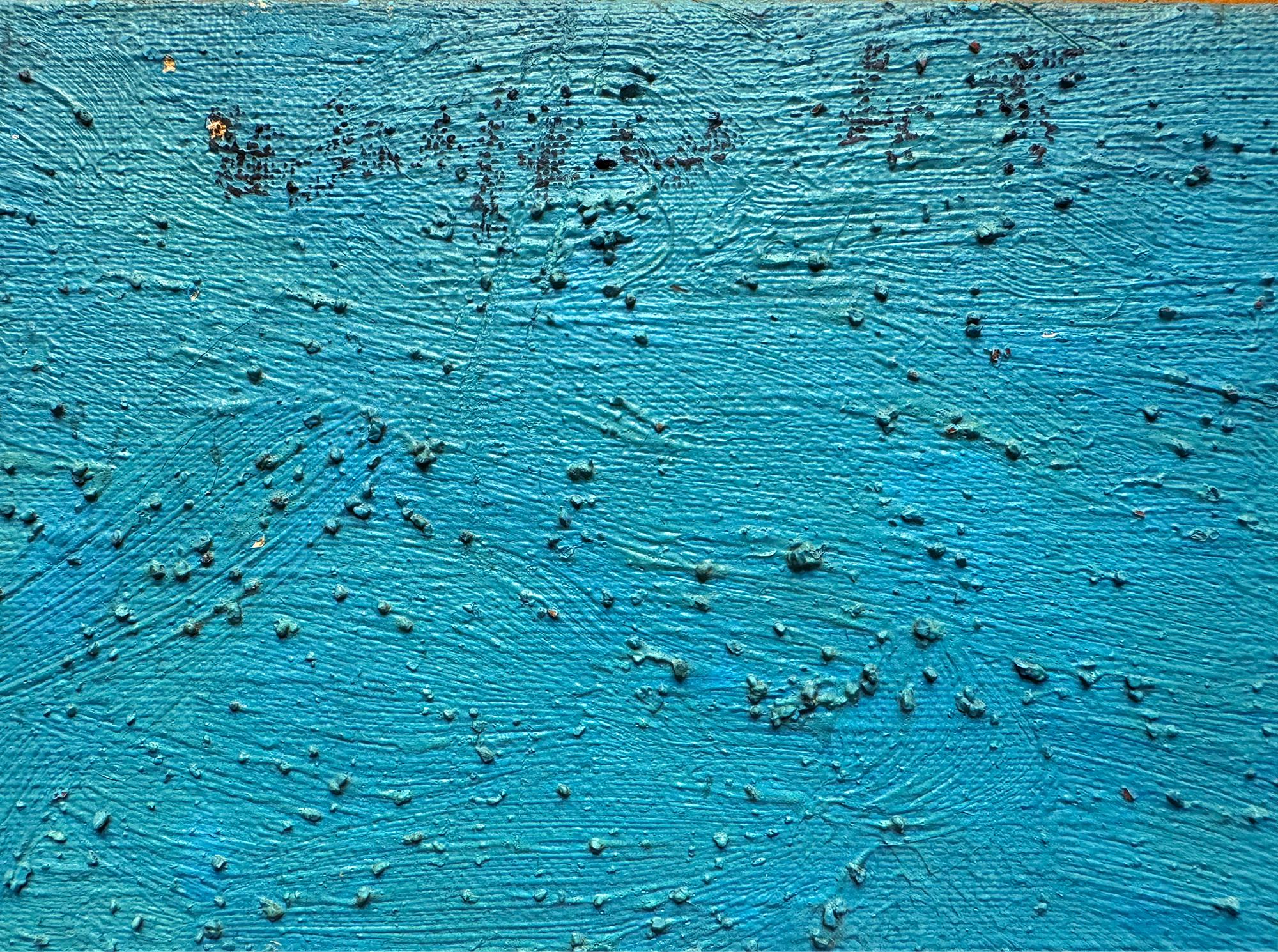 Biomorphic Forms  - Early Abstract Expressionist - like Arshile Gorky - Blue Abstract Painting by Emerson Woelffer