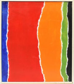 Mid Century Modern Abstract Expressionist Signed Original Color-Field  Painting