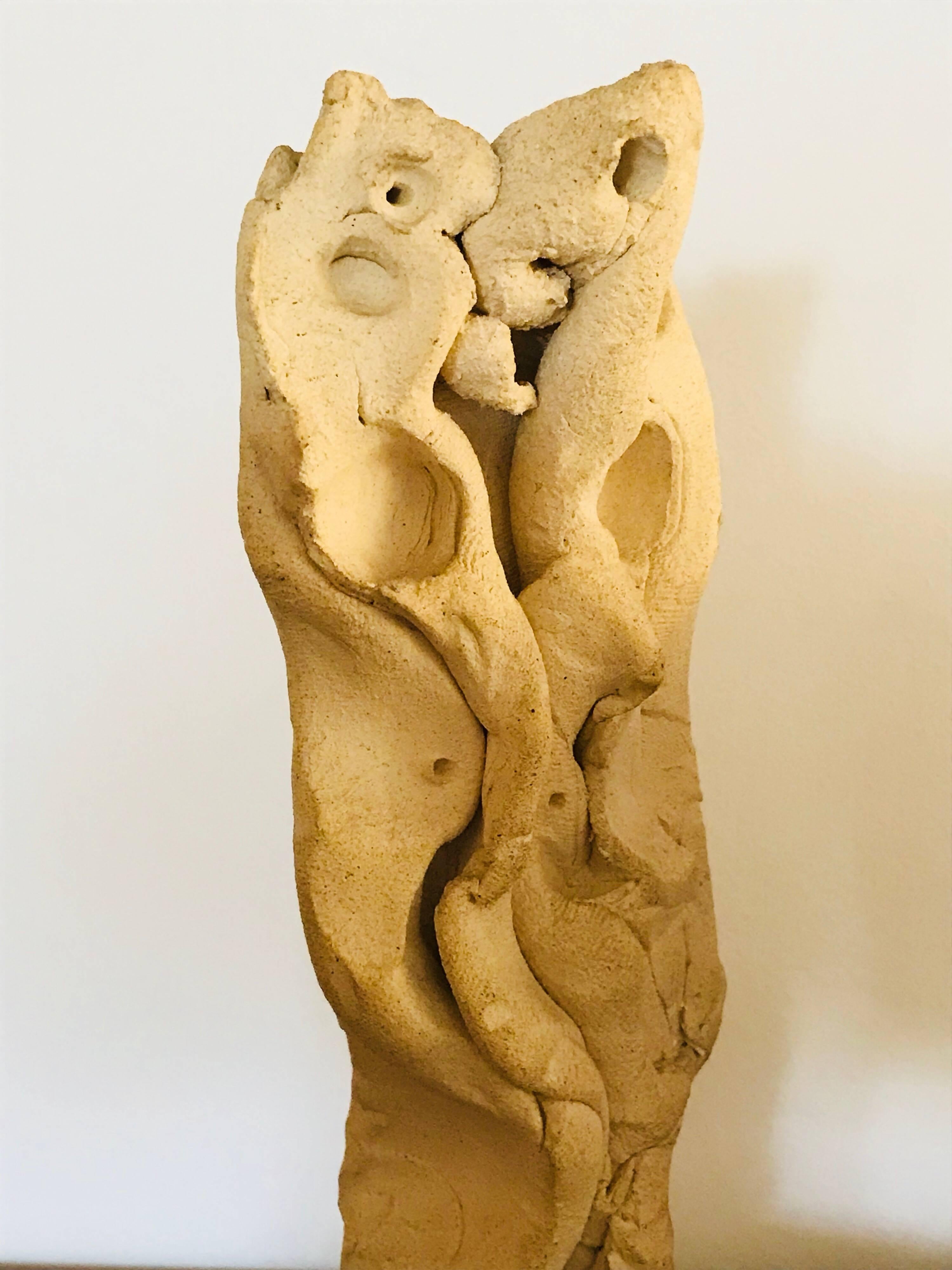 Emerson Woelffer Abstract Expressionist Ceramic Sculptures, 1979 In Excellent Condition In Los Angeles, CA