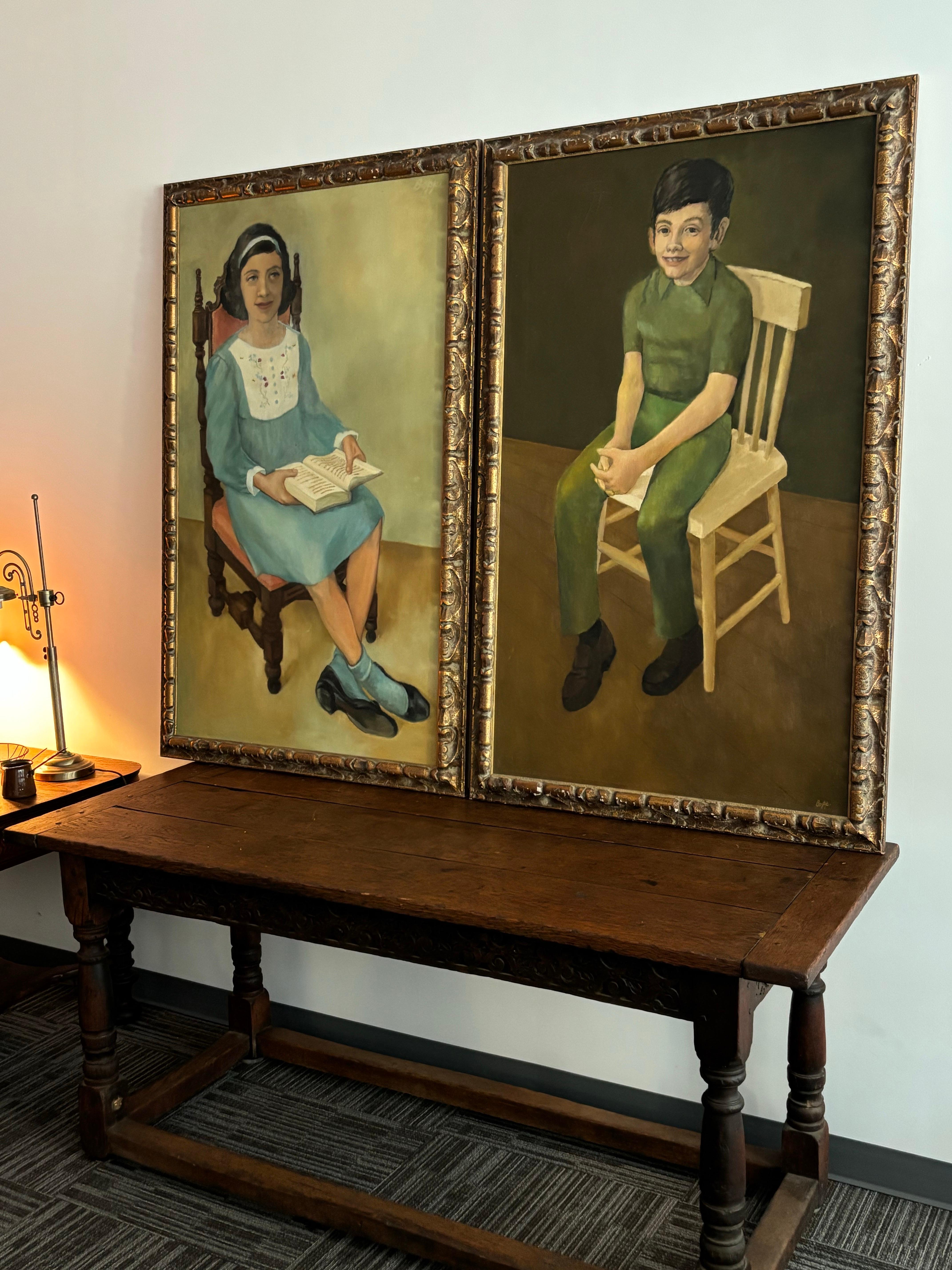Emery Bopp  1970’s oil on canvas portraits For Sale 8