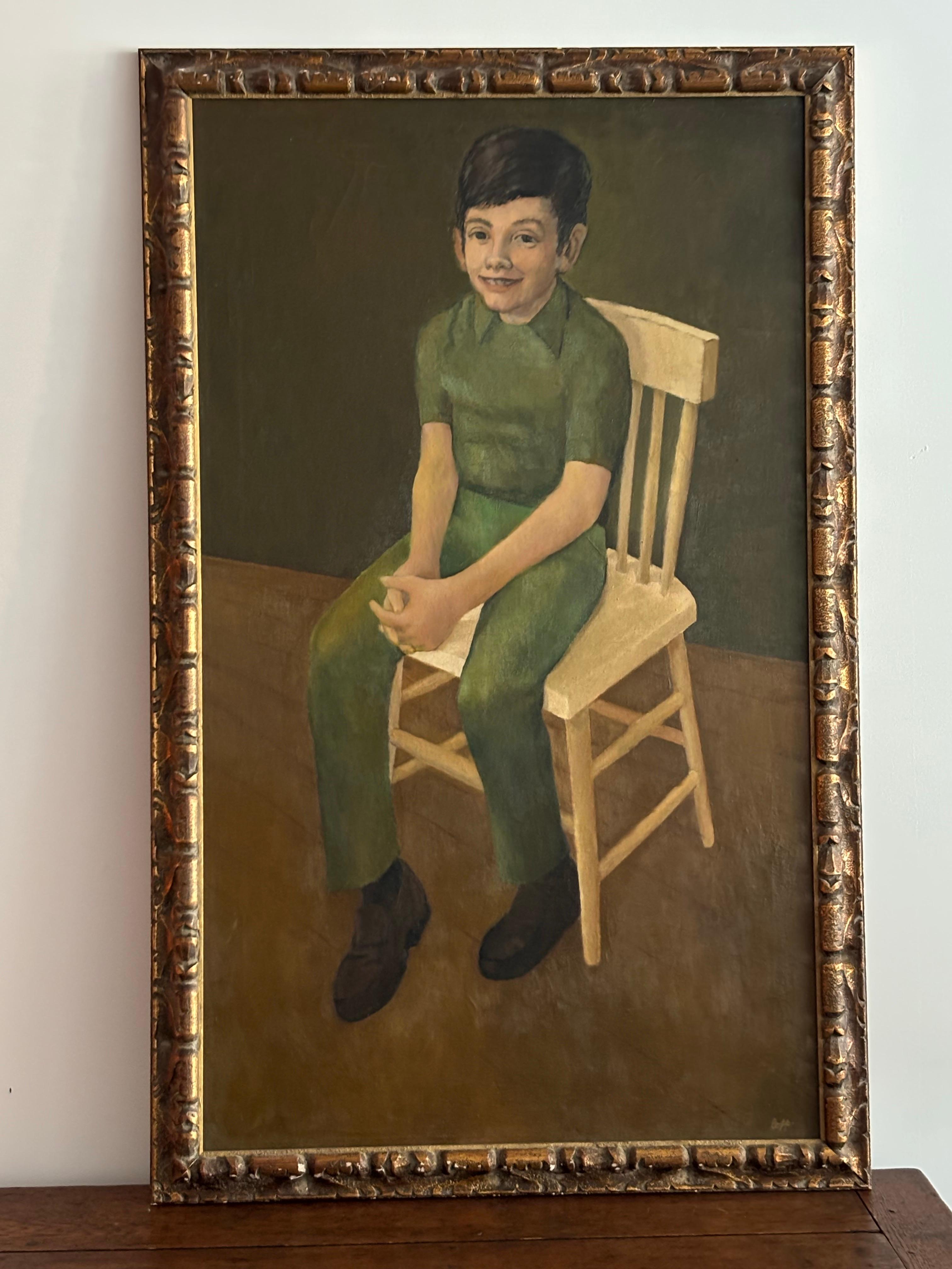 American Emery Bopp  1970’s oil on canvas portraits For Sale
