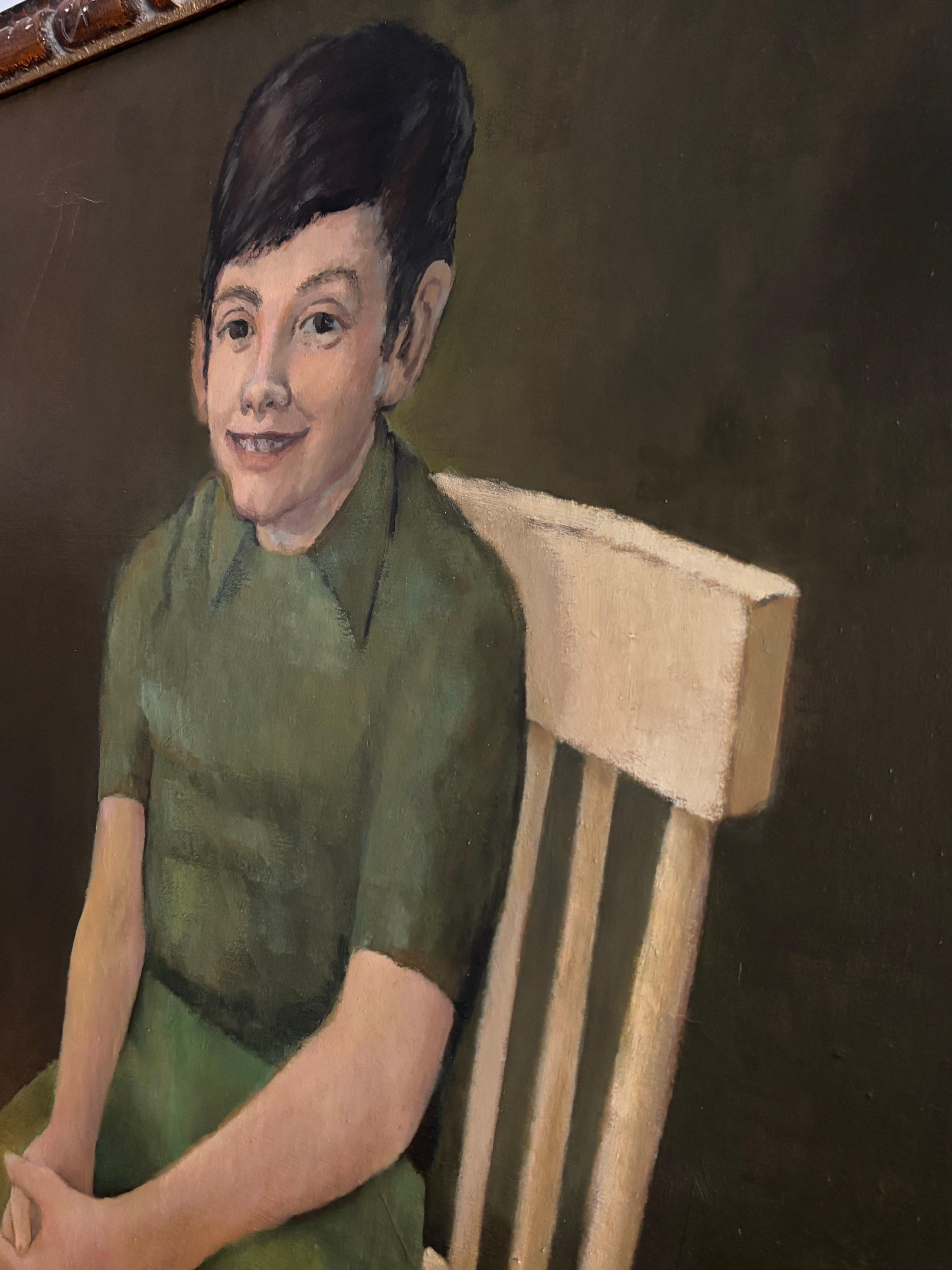 Emery Bopp  1970’s oil on canvas portraits In Good Condition For Sale In Philadelphia, PA