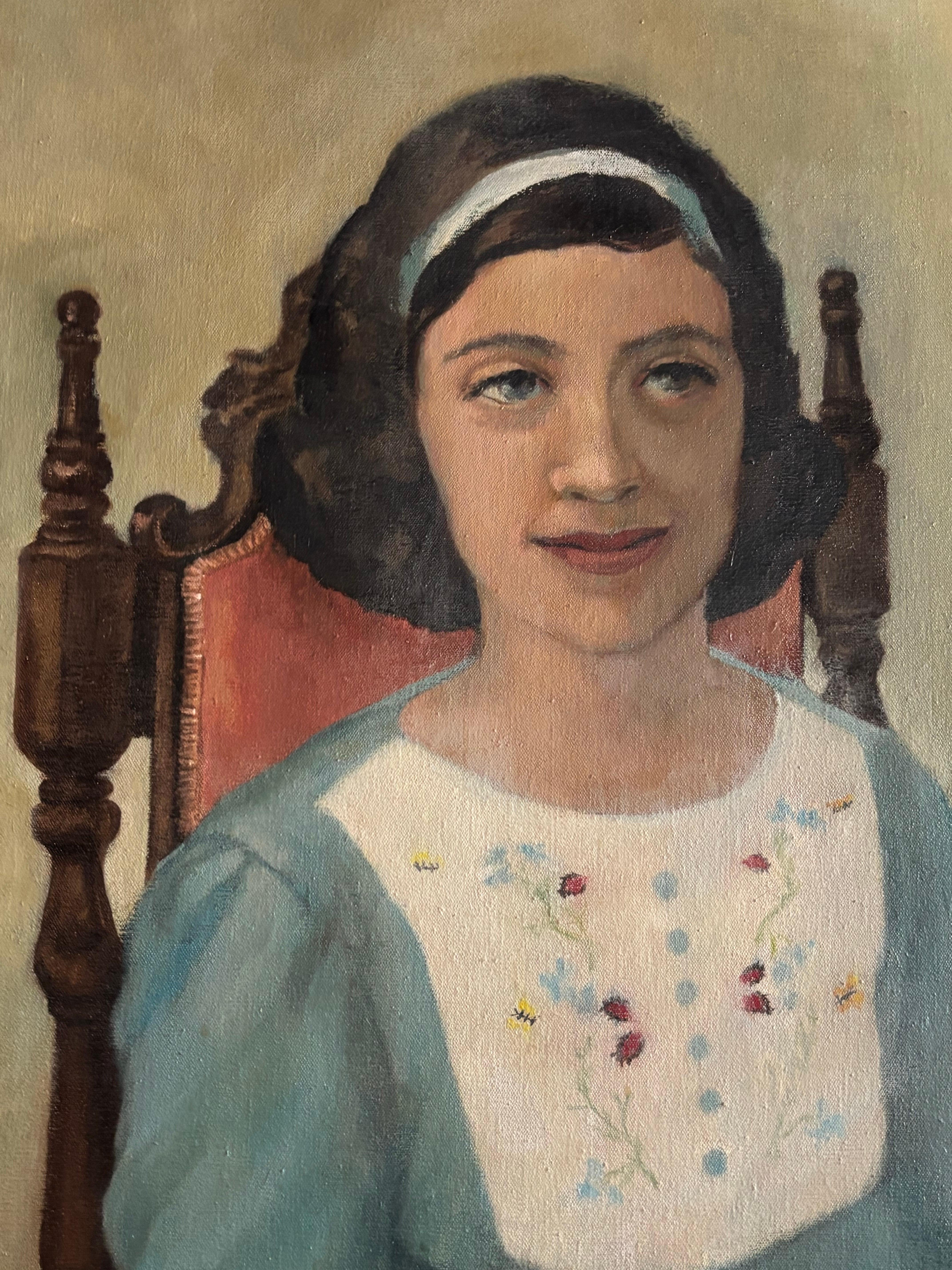 Mid-20th Century Emery Bopp  1970’s oil on canvas portraits For Sale