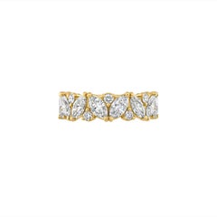 Emery Sculptural – Diamantring aus 18-karätigem Gold mit Diamanten im Marquise- und Rundschliff von Aneta Zae