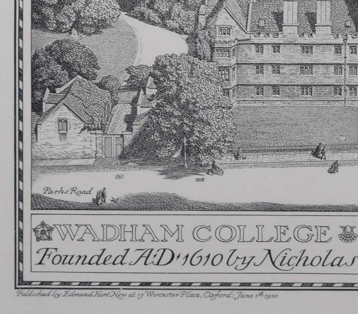 Wadham College, Oxford di Emery Walker dopo Edmund Hort New in vendita 1