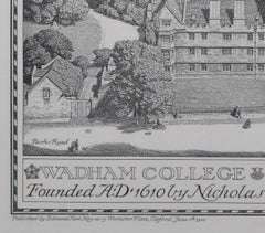Wadham College, Oxford by Emery Walker after Edmund Hort New