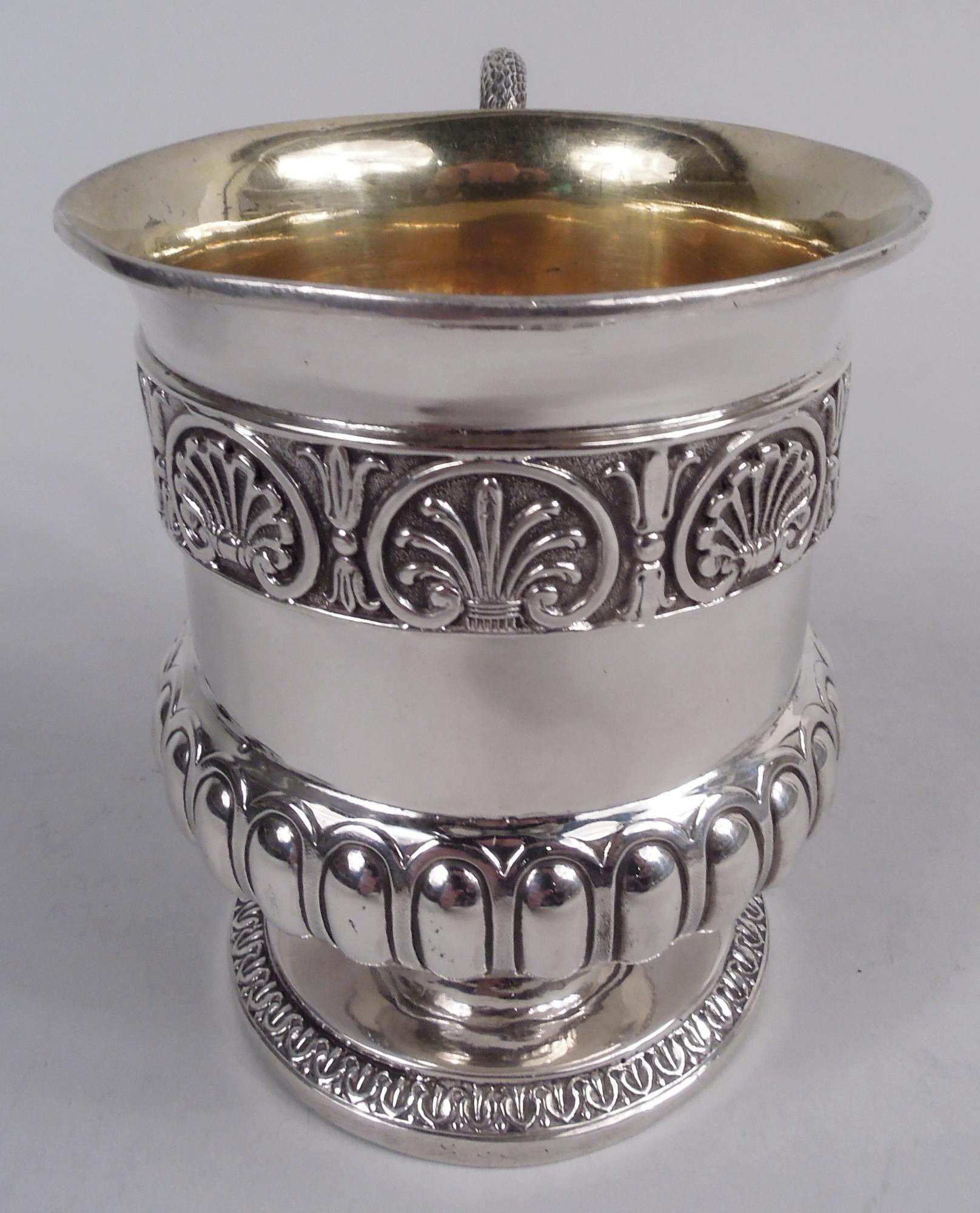 British Emes & Barnard English Georgian Regency Sterling Silver Mug, 1816 For Sale