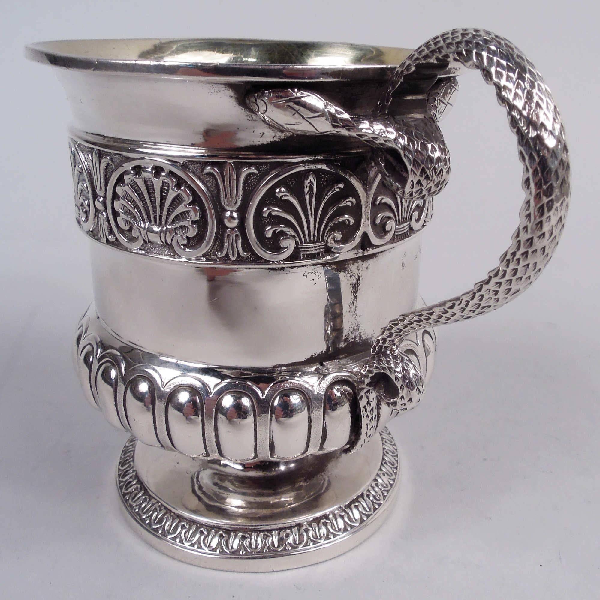 Emes & Barnard Englisch Georgian Regency Sterling Silber Becher, 1816 (Frühes 19. Jahrhundert) im Angebot