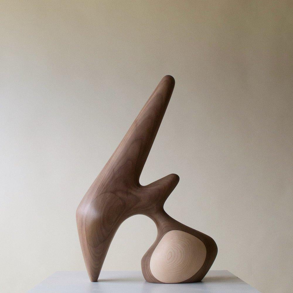 Emese’s Dream Sculpture by Chandler McLellan
Limited Edition of 8 Pieces.
Dimensions: D 14 x W 28 x H 40 cm. 
Materials: Hard maple and walnut.

First edition currently available in Paris at 1831 Art Gallery. Sculptures will be signed and numbered