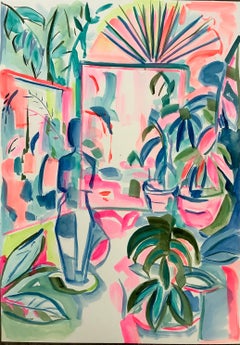 Back Yard, Acrylic on watercolour paper, 42x29cm, 2021