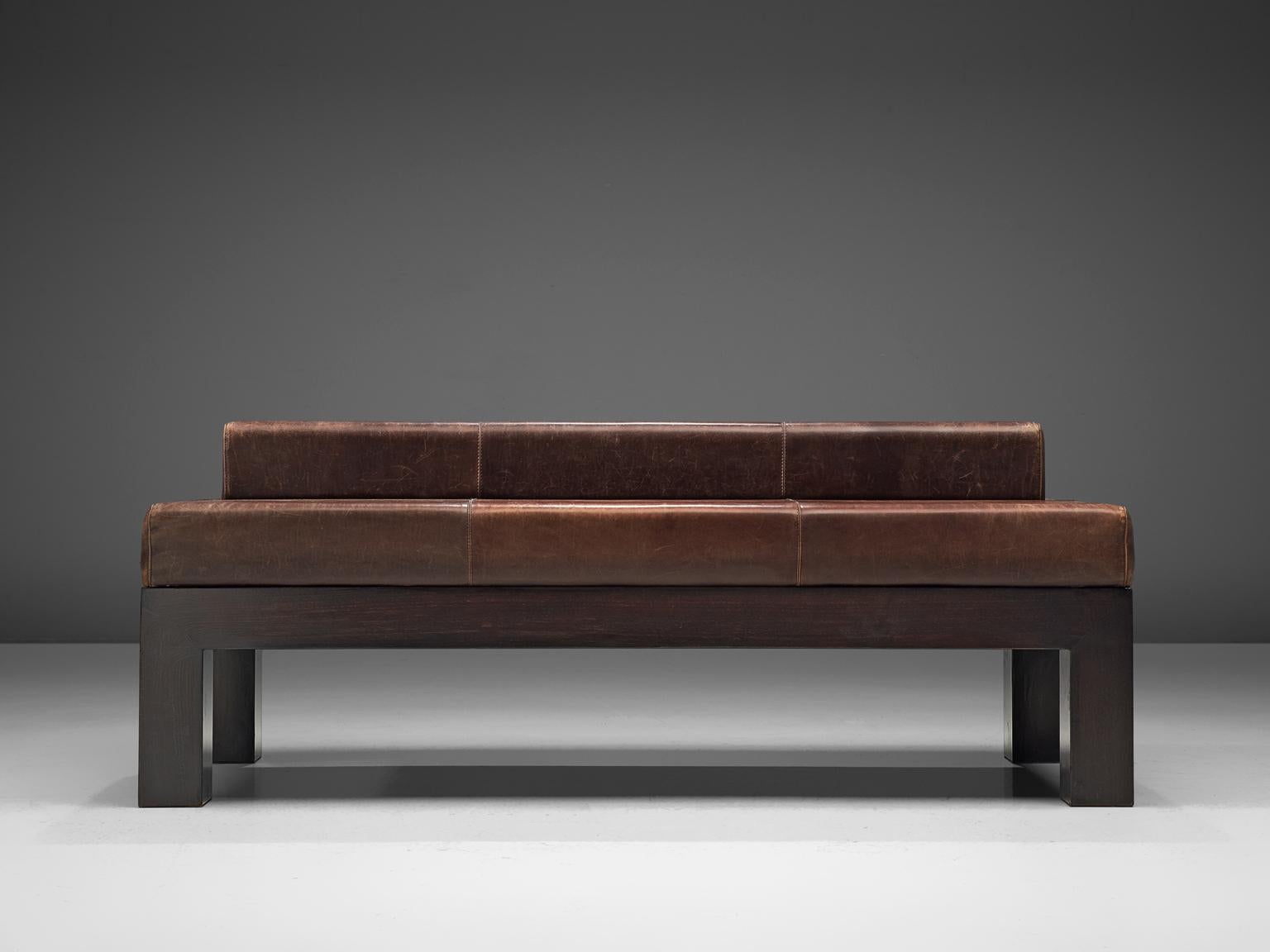 Belgian Emiel Veranneman Custom Made Bench in Buffalo Leather