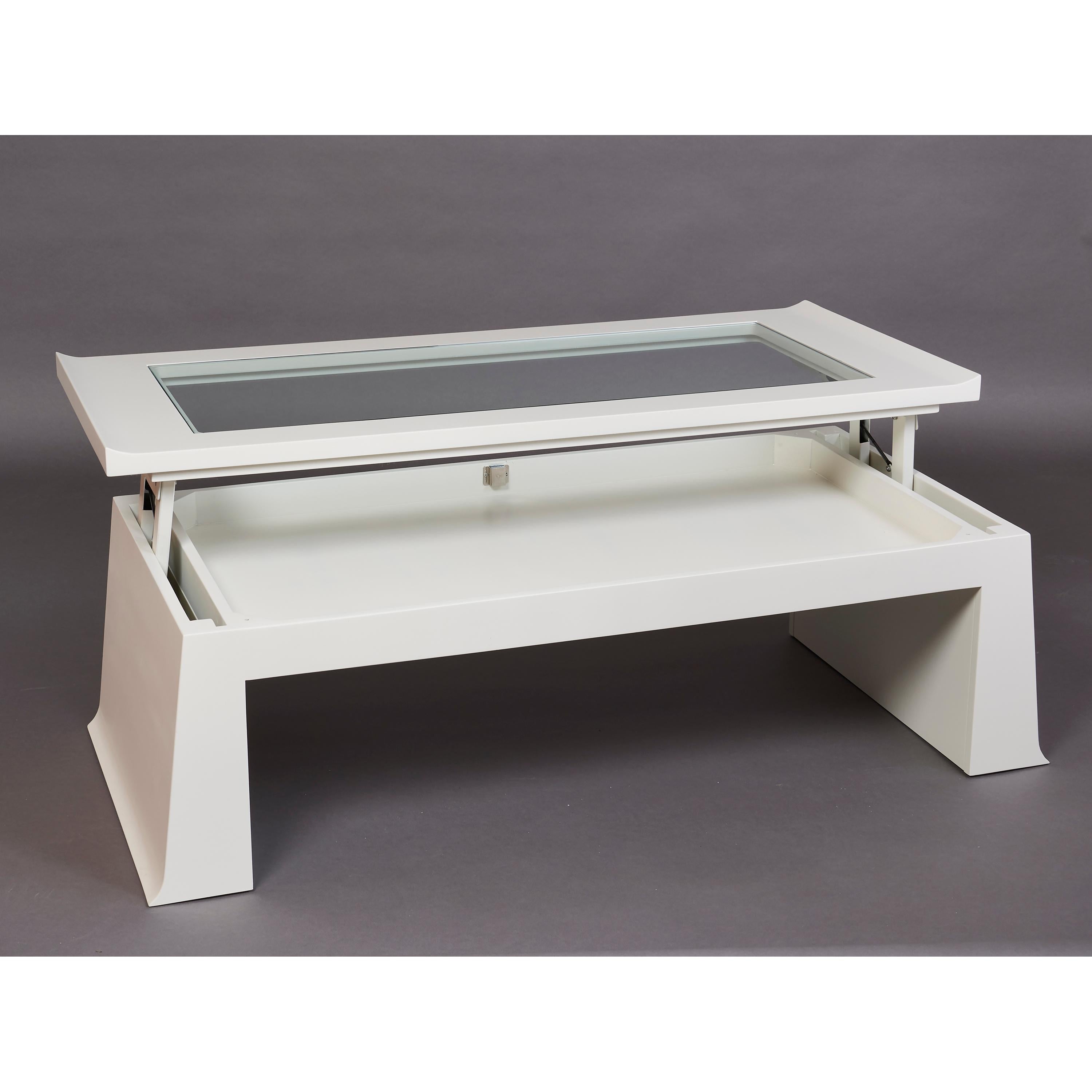 Seltener wandelbarer Couchtisch von Emiel Veranneman, Belgien, ca. 1980 (Moderne der Mitte des Jahrhunderts) im Angebot
