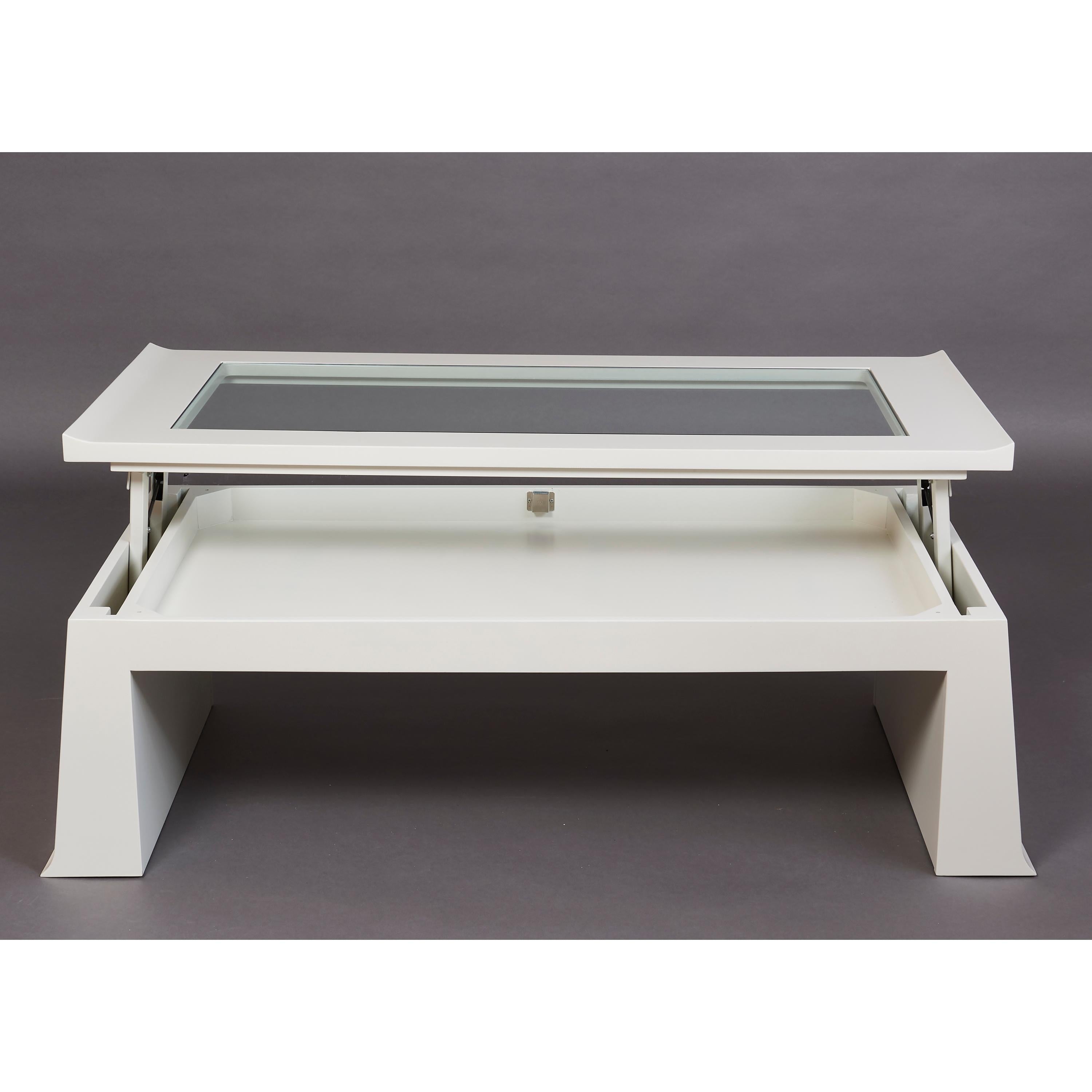 Seltener wandelbarer Couchtisch von Emiel Veranneman, Belgien, ca. 1980 (Belgisch) im Angebot