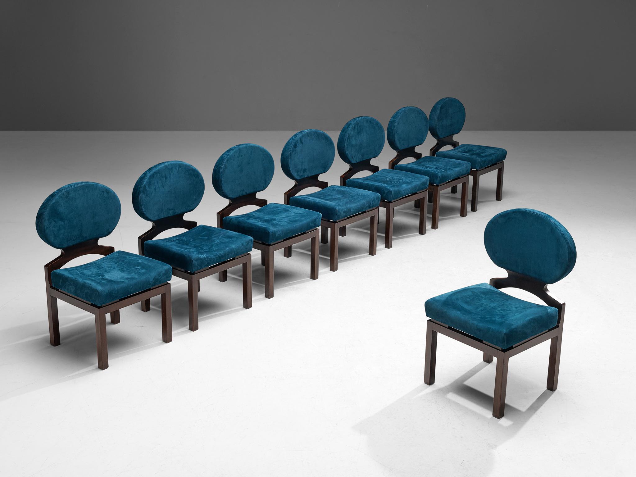 Emiel Veranneman pour De Coene, ensemble de huit chaises de salle à manger 