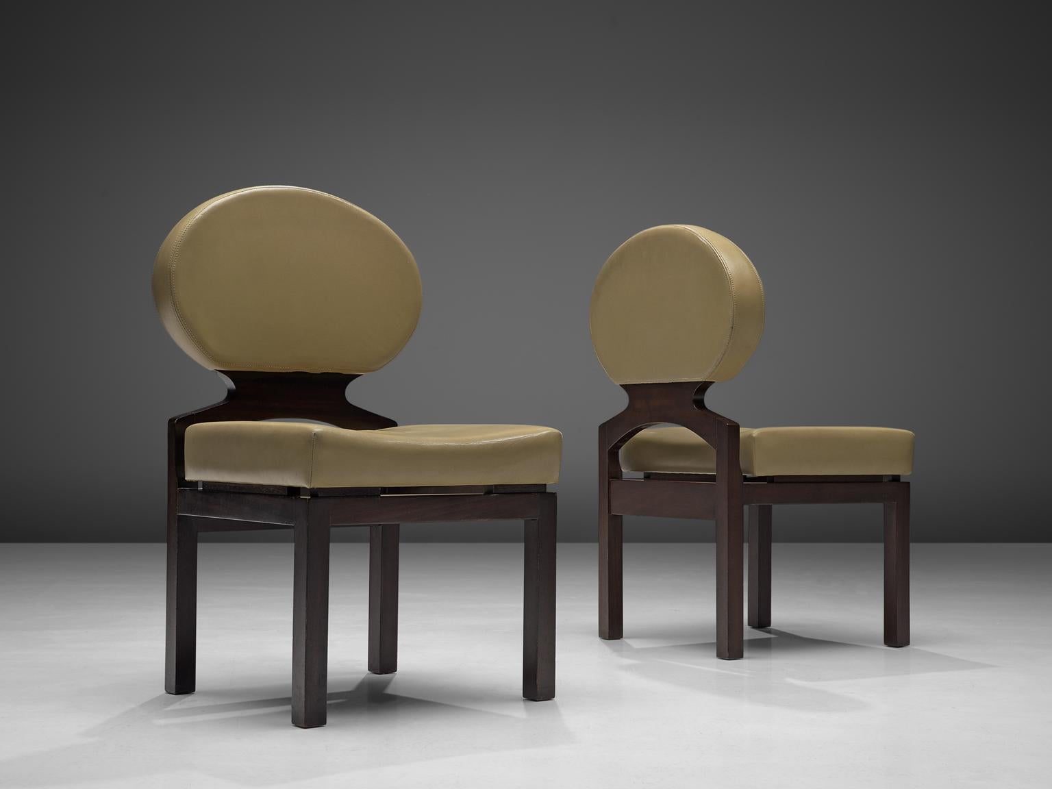 Emiel Veranneman Set of Eight Osaka Dining Chairs in Leather (Ende des 20. Jahrhunderts)