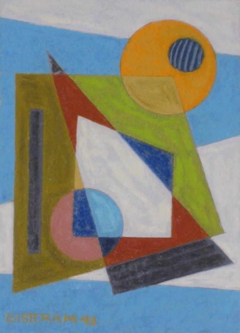 Abstract Geometric WPA Painting Transcendental Art Modern Non Objective 1940s