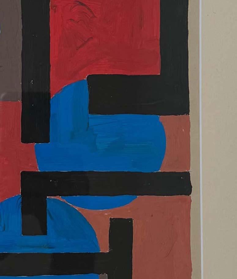 Mid-Century Modern Emil Bisttram, Untitled (Geometric Abstraction) For Sale