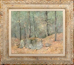 Monochromatic Delicate Impressionist Landscape " A Forest Scene"