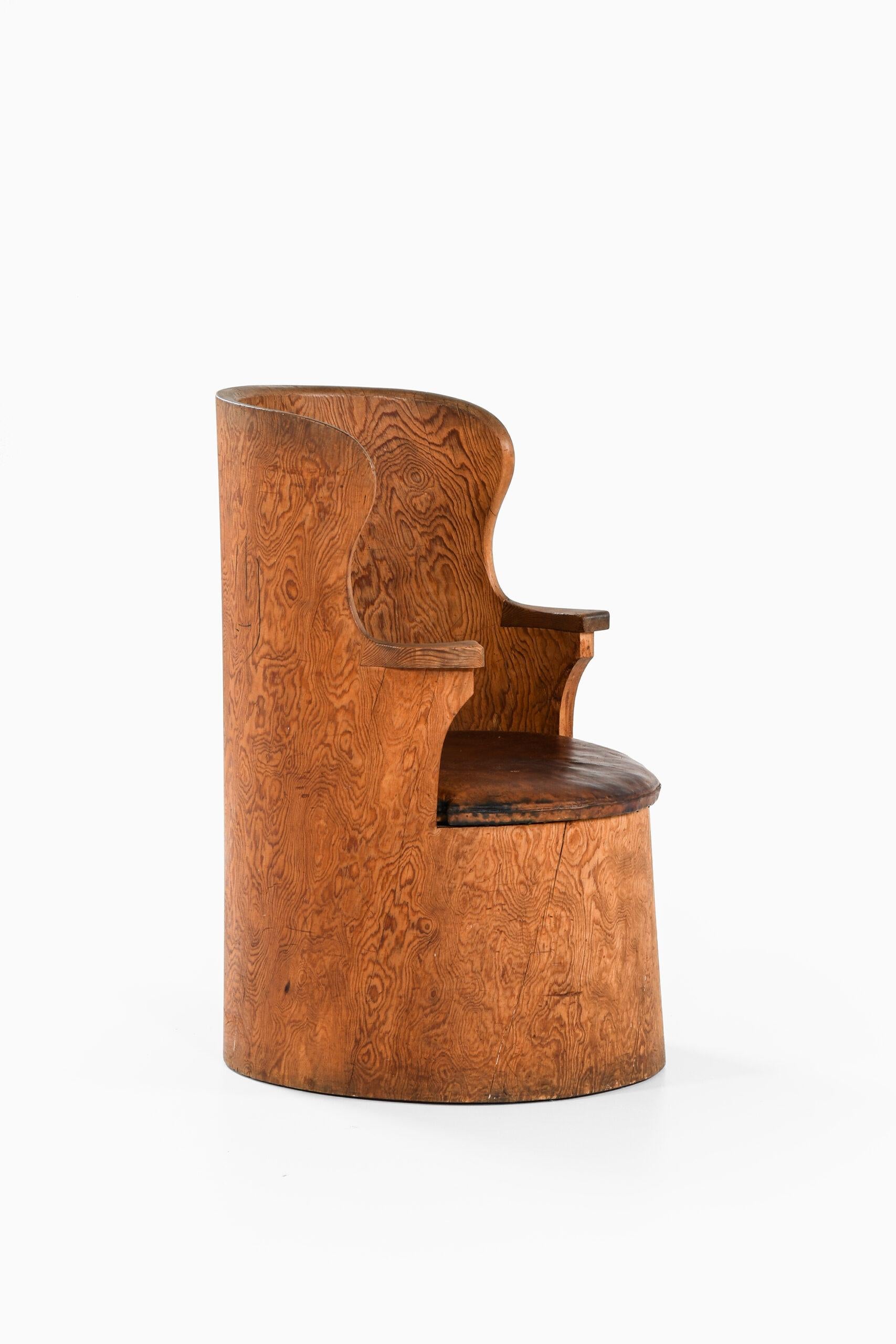 Emil Cederlund Stump Chair Produced in Mora, Sweden For Sale 2