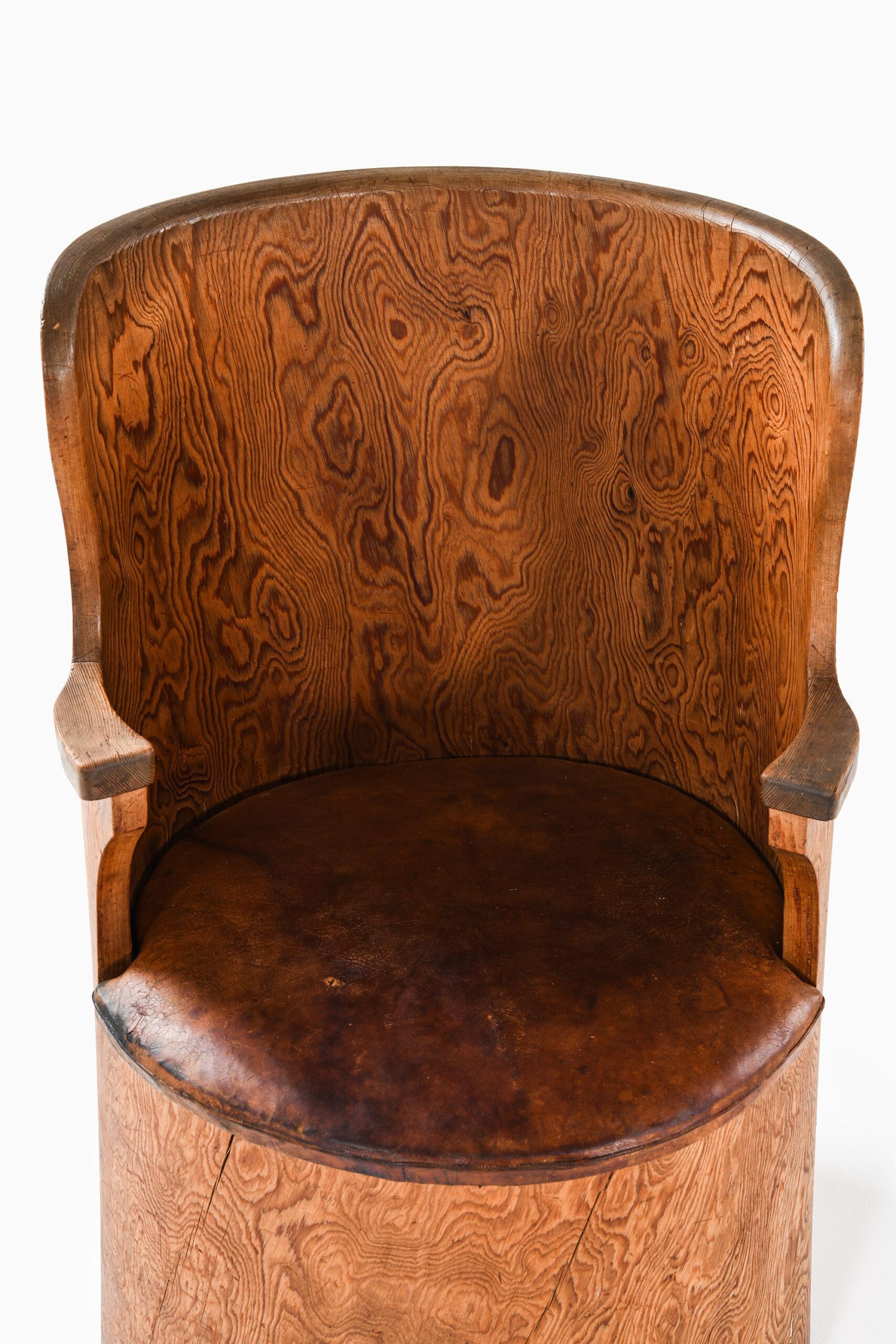 Emil Cederlund Stump Chair Produced in Mora, Sweden For Sale 5