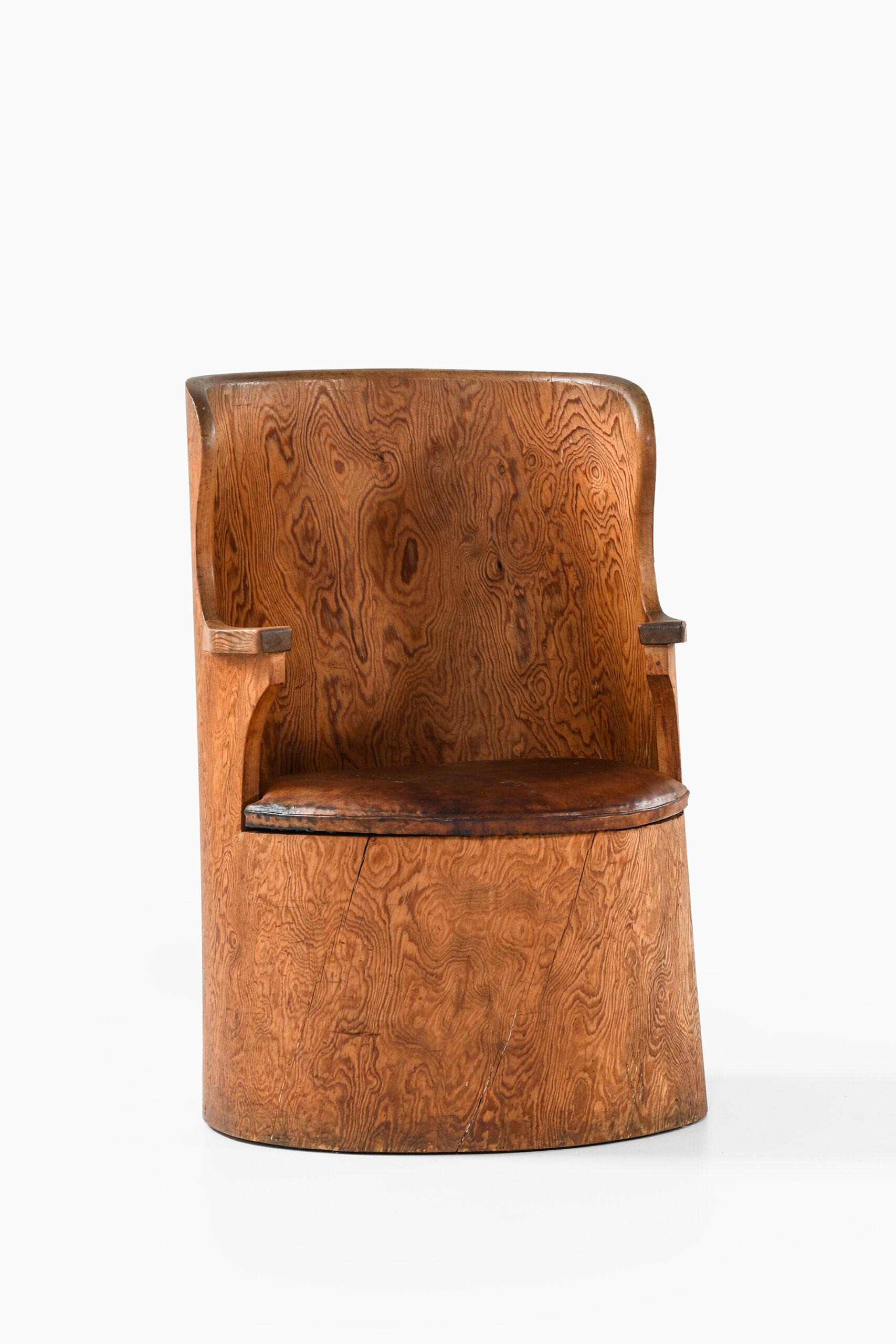 Emil Cederlund Stump Chair Produced in Mora, Sweden For Sale 7