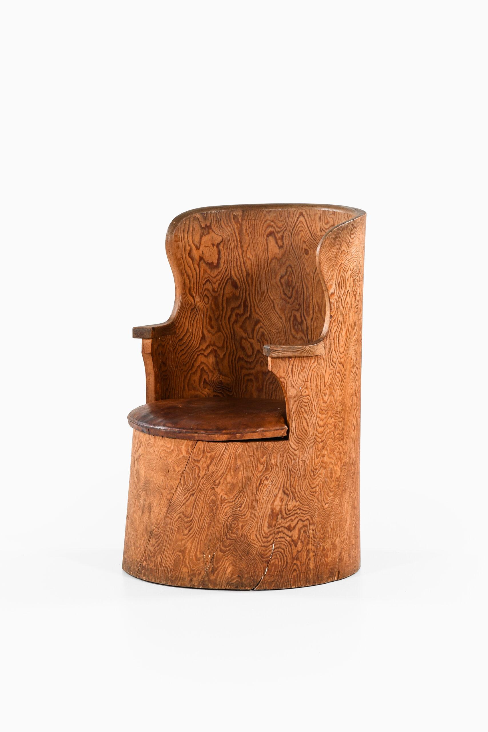 Emil Cederlund Stump Chair Produced in Mora, Sweden For Sale 8