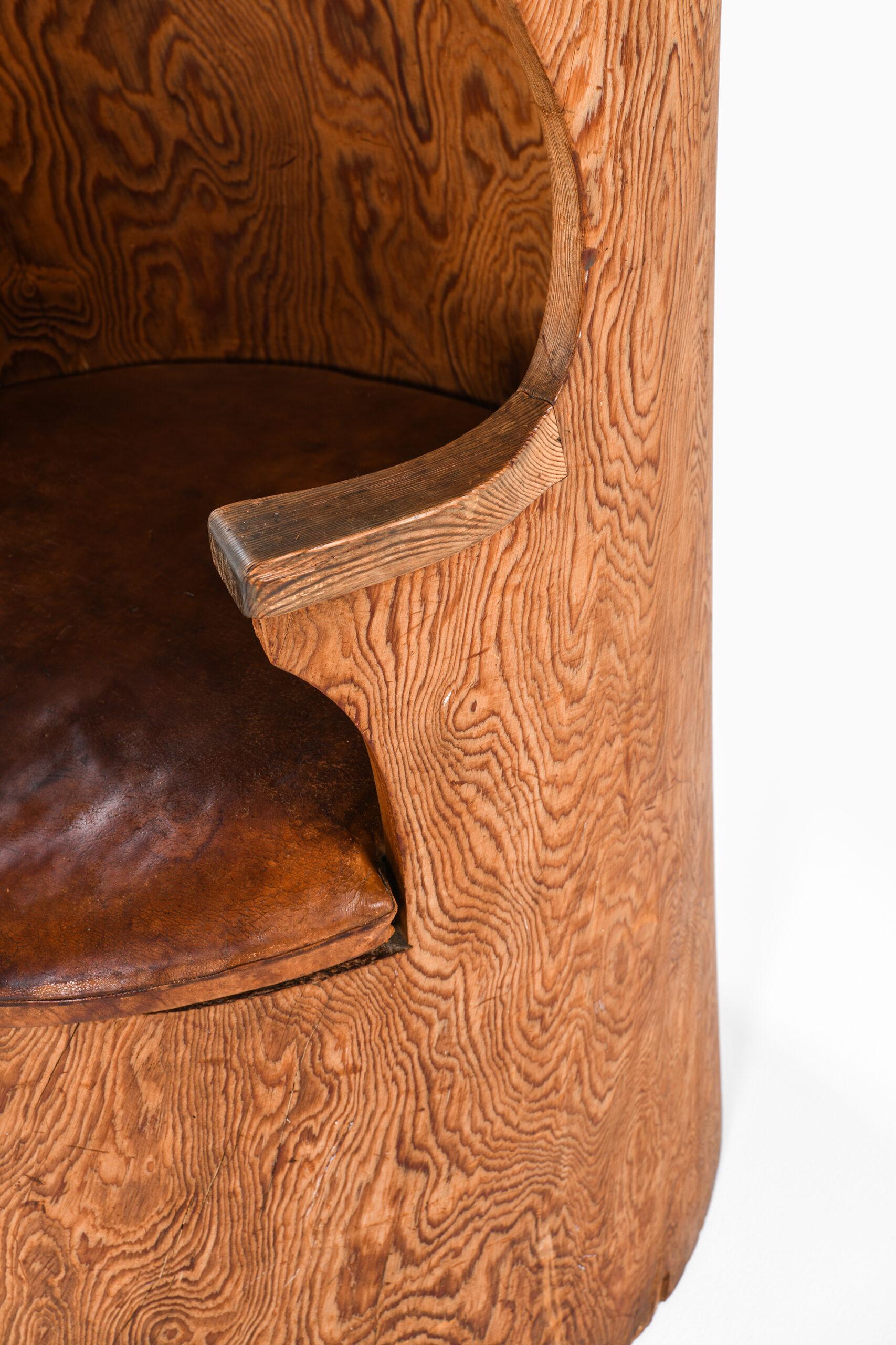 Swedish Emil Cederlund Stump Chair Produced in Mora, Sweden For Sale