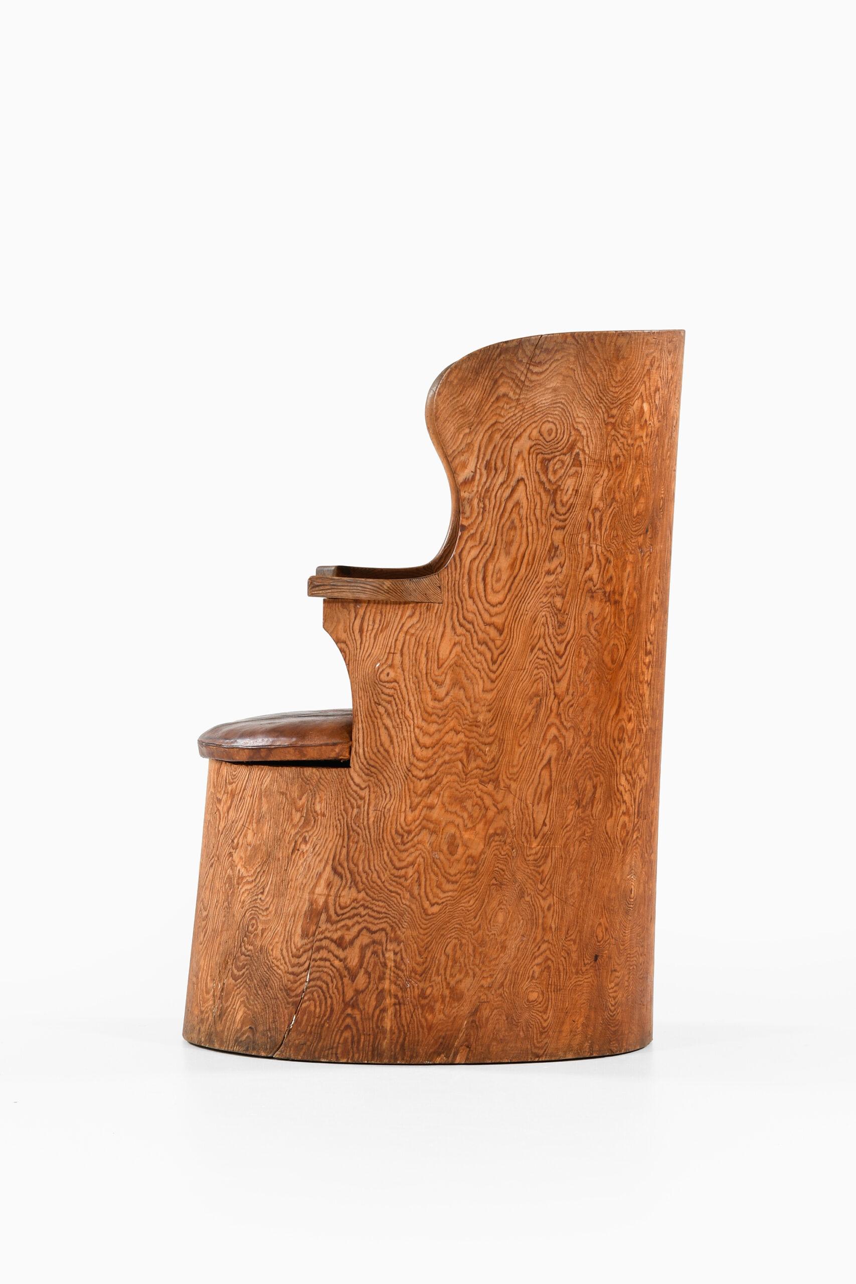 20th Century Emil Cederlund Stump Chair Produced in Mora, Sweden For Sale