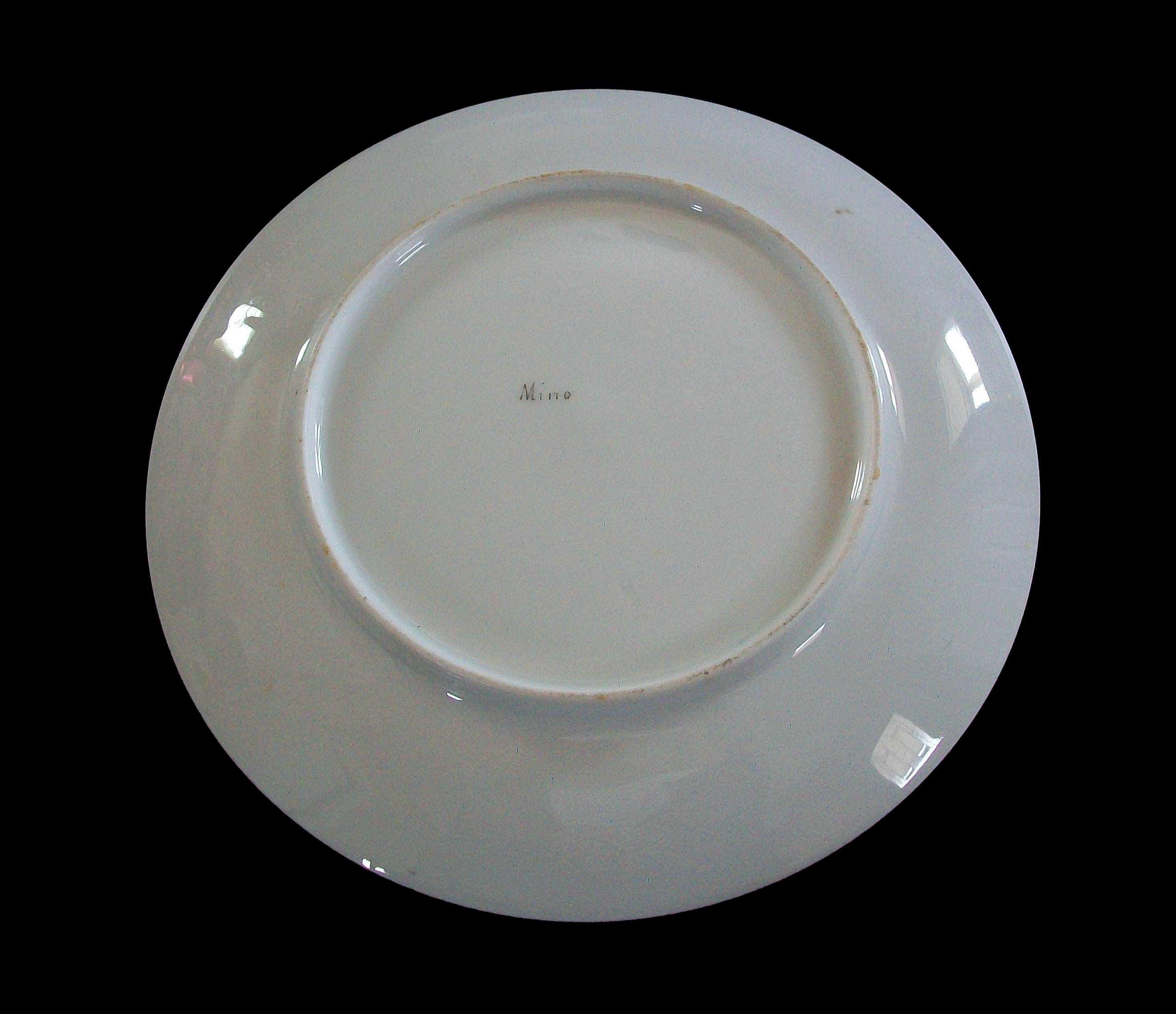EMIL ECKARDT - 'Mino' - Pirkenhammer Porcelain Cabinet Plate - E.U. - Circa 1900 For Sale 4
