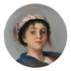 EMIL ECKARDT - 'Mino' - Piatto in porcellana Pirkenhammer - E.U. - Circa 1900