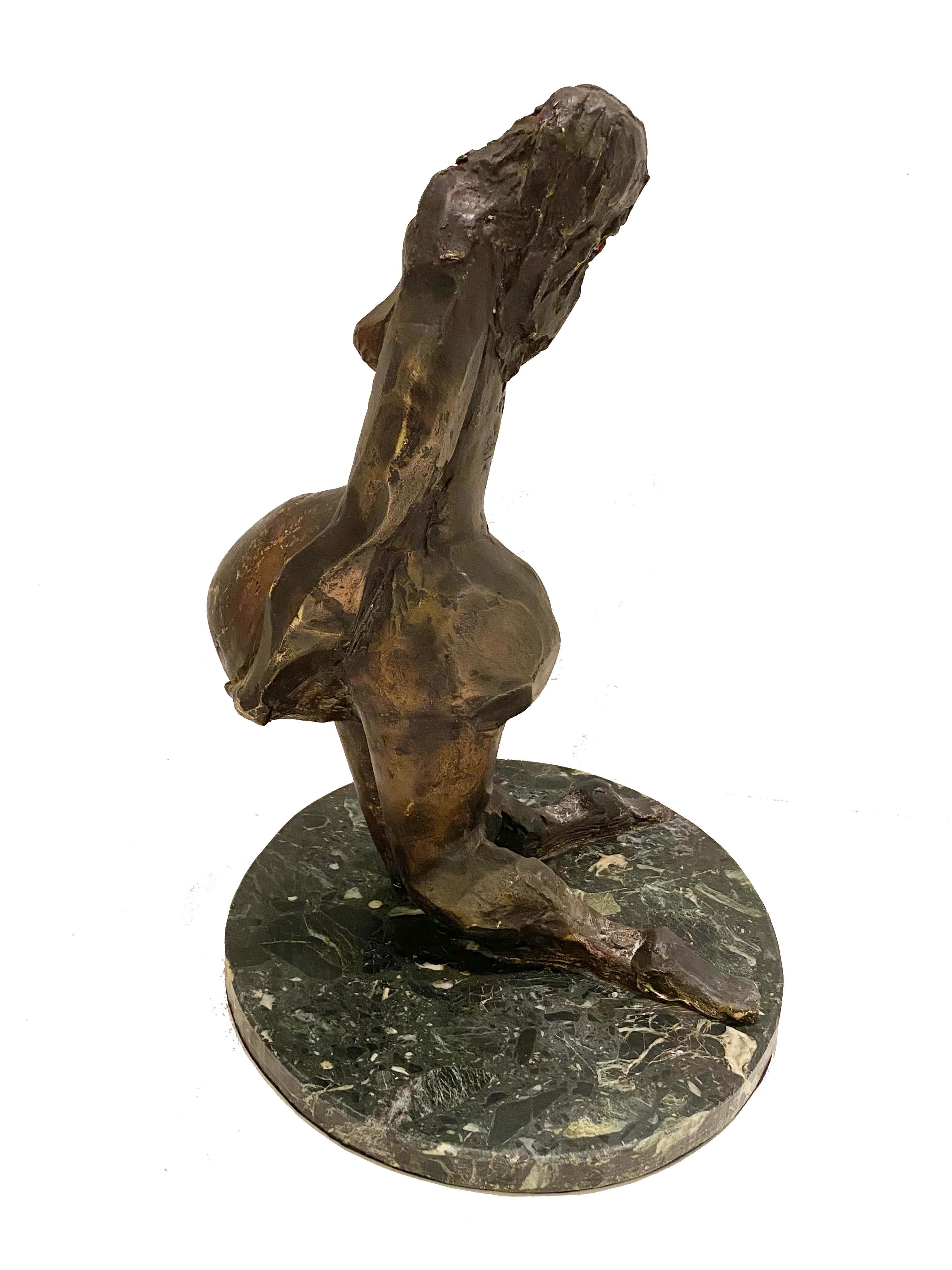 Mid-Century Modern Sculpture en bronze 