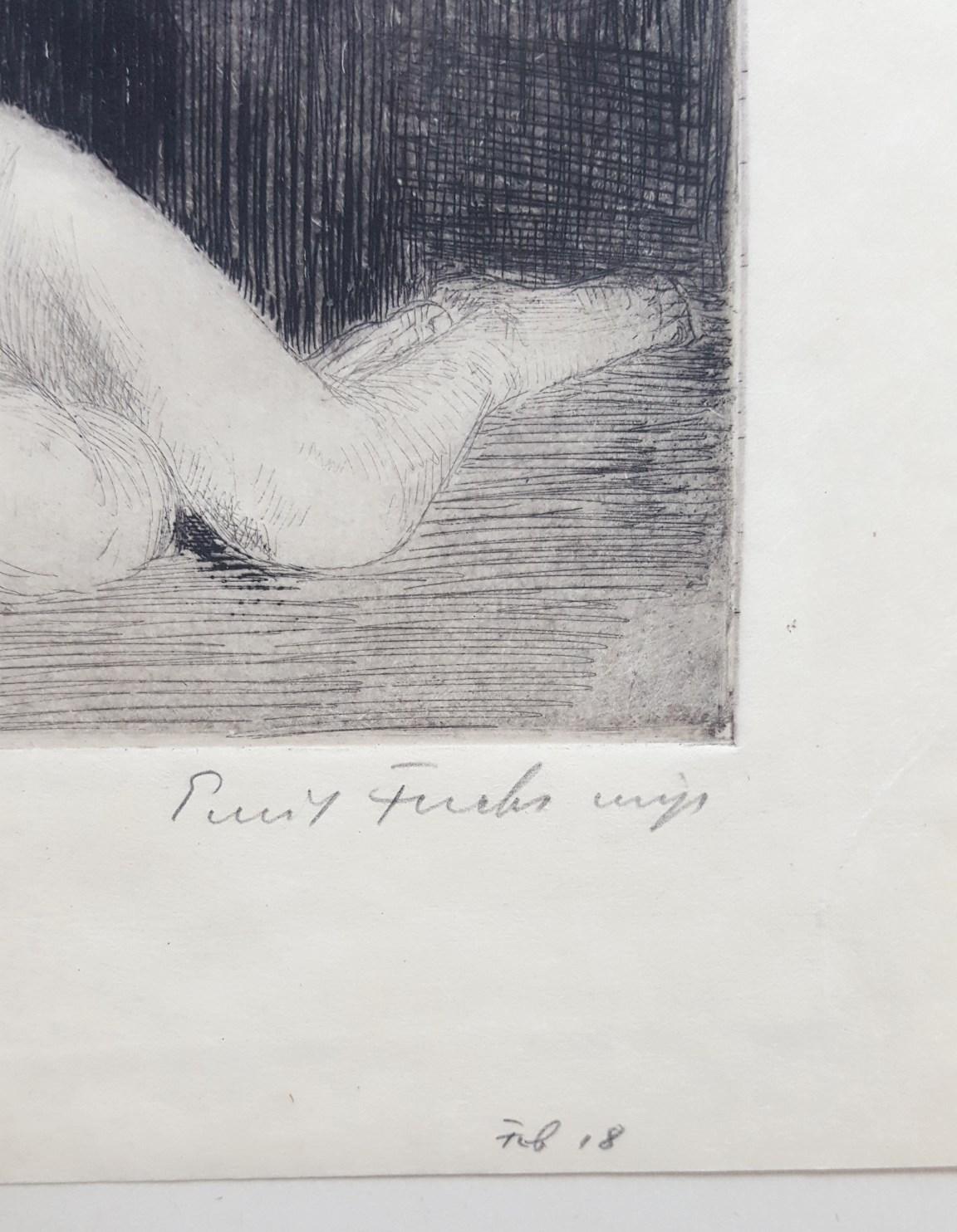 Confidences /// Gravure moderne ancienne figurative de jeunes filles nues Impressionniste en vente 1