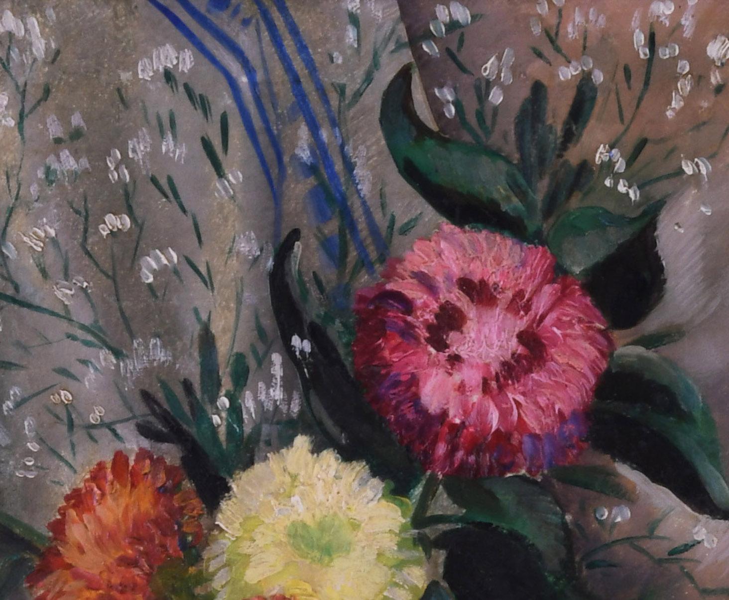 Stillleben mit Blumen (Braun), Still-Life Painting, von Emil Ganso