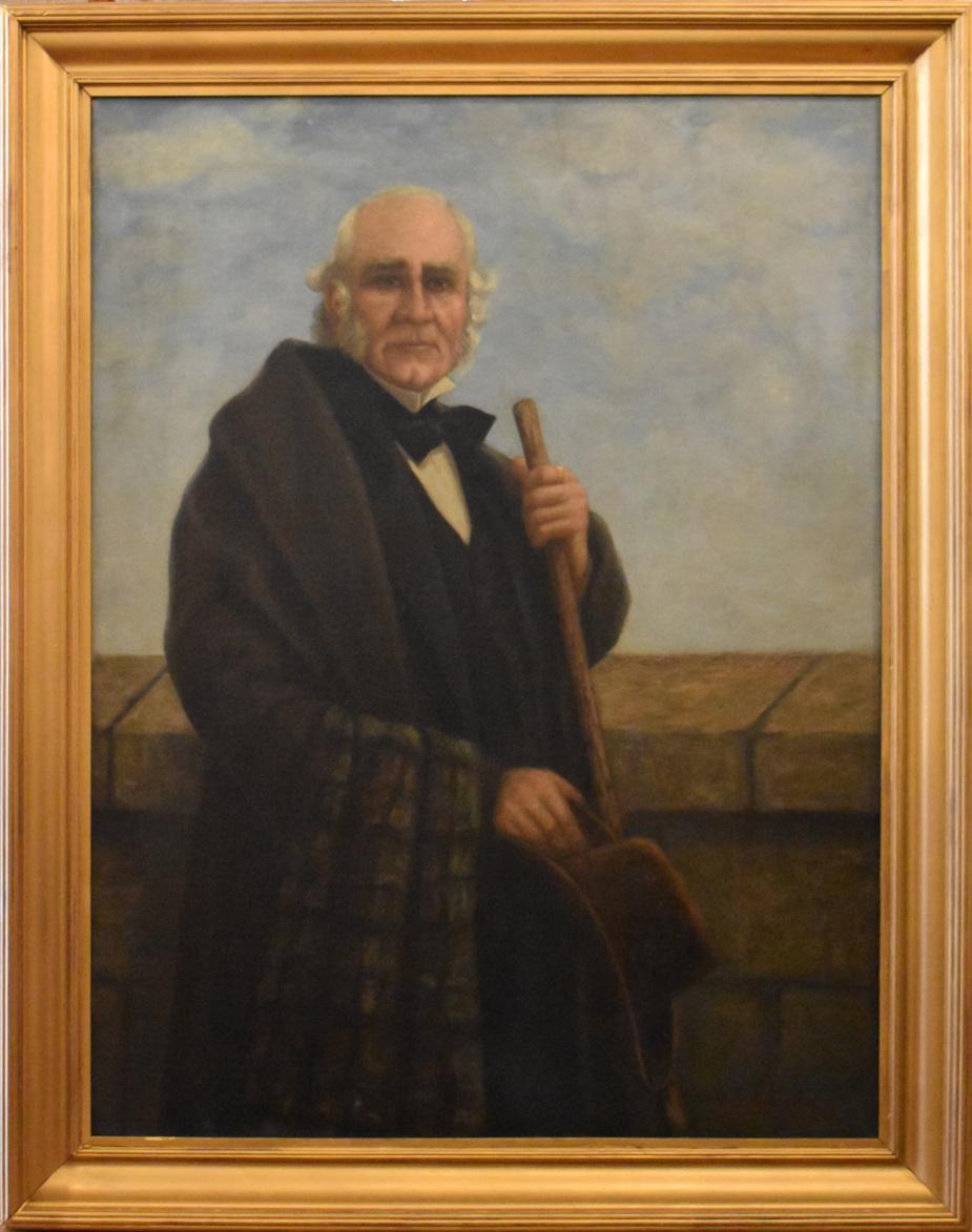 Emil Hermann Portrait Painting - PORTRAIT OF "SAM HOUSTON" LARGE 55 X 44 FRAMED. DATED 1918 NICE LARGE TEXAS 