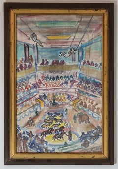 20th Century Impressionist Painting by Emil John Hess Circa 1940