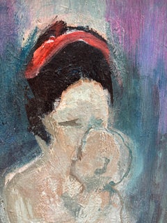 Dance? Oil on Canvas Painting, Mid-Century Modern, Signed, 1974