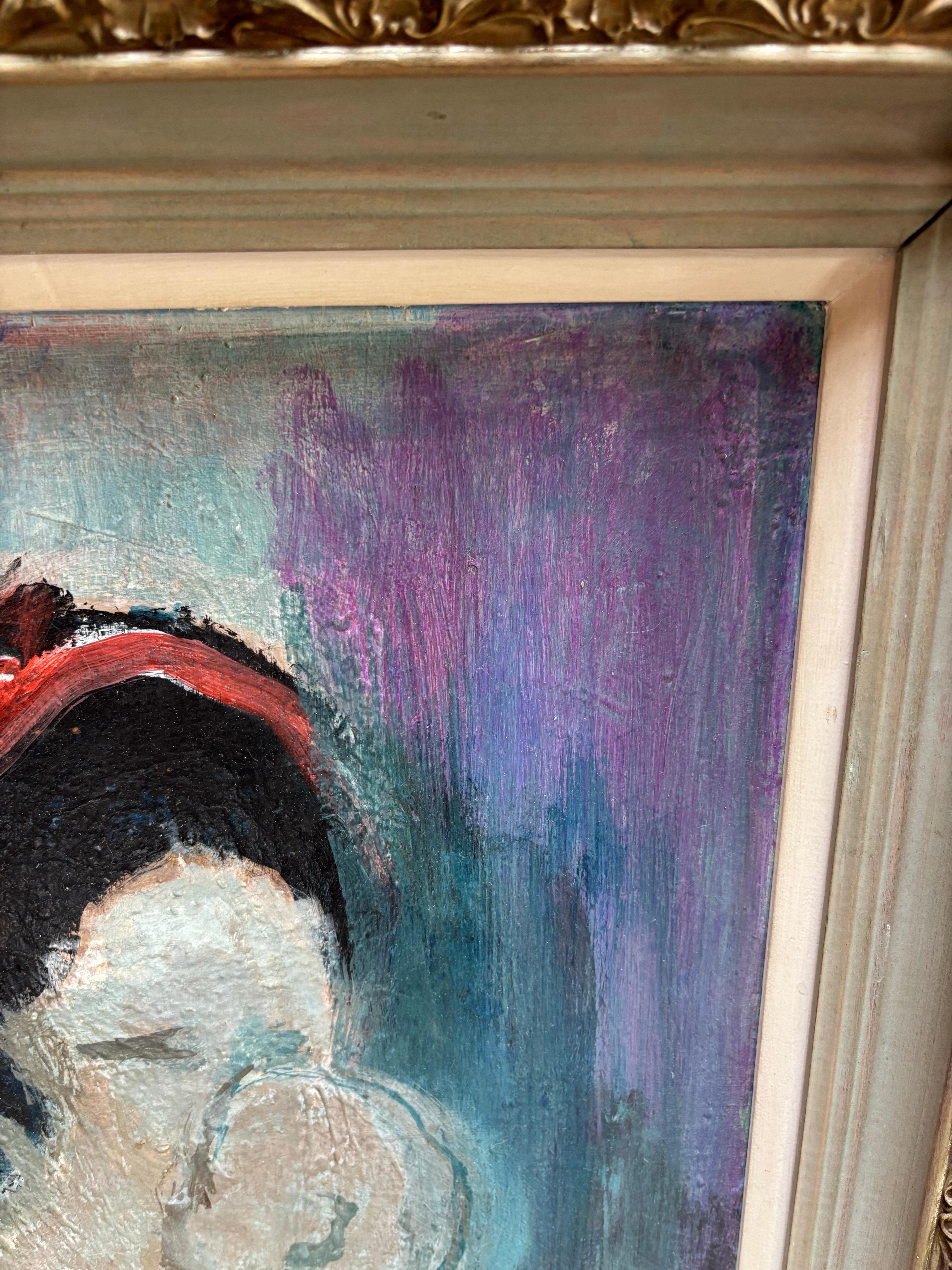 American Emil Kashou Oil on canvas 1974 