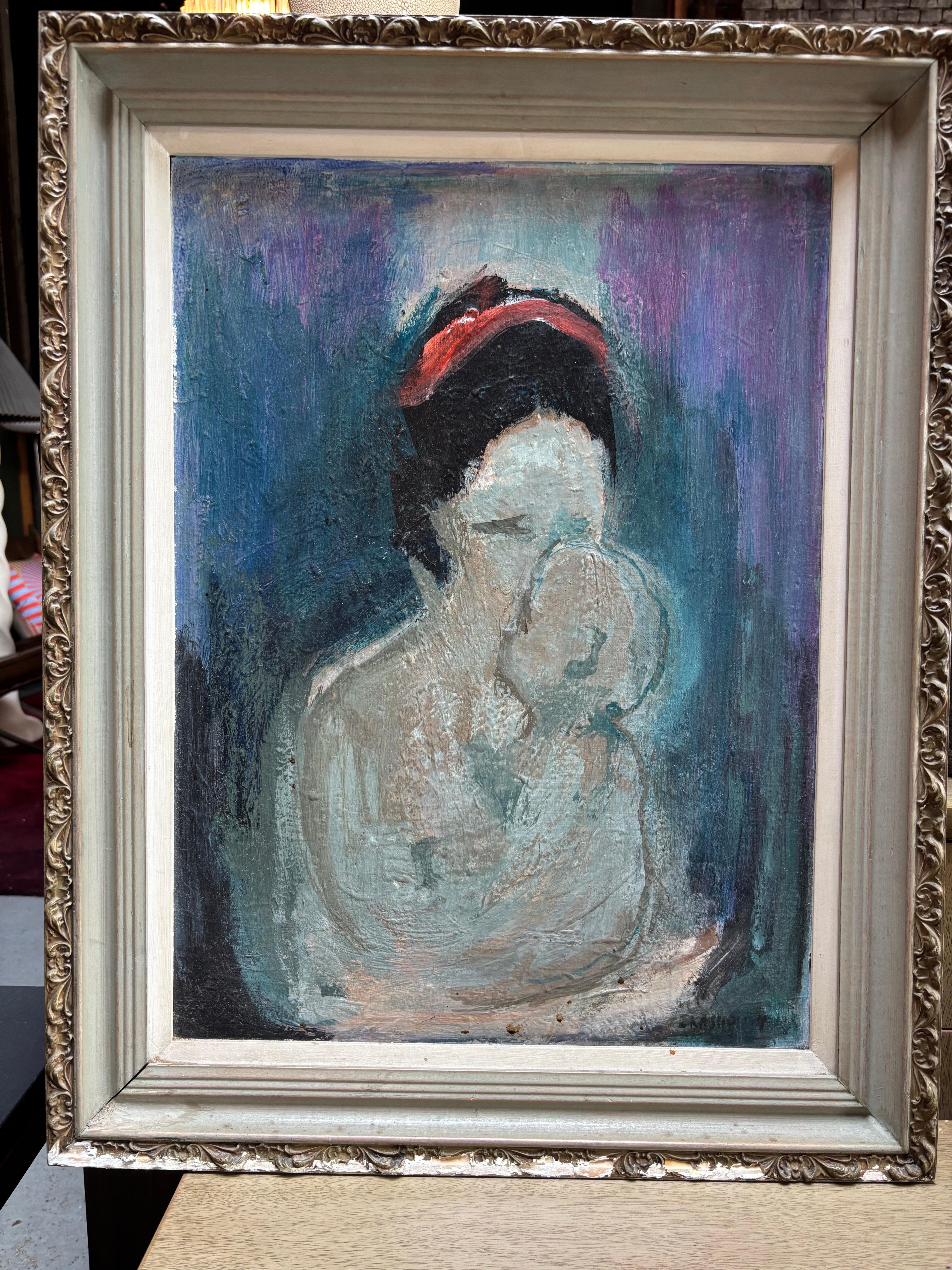 Paint Emil Kashou Oil on canvas 1974 