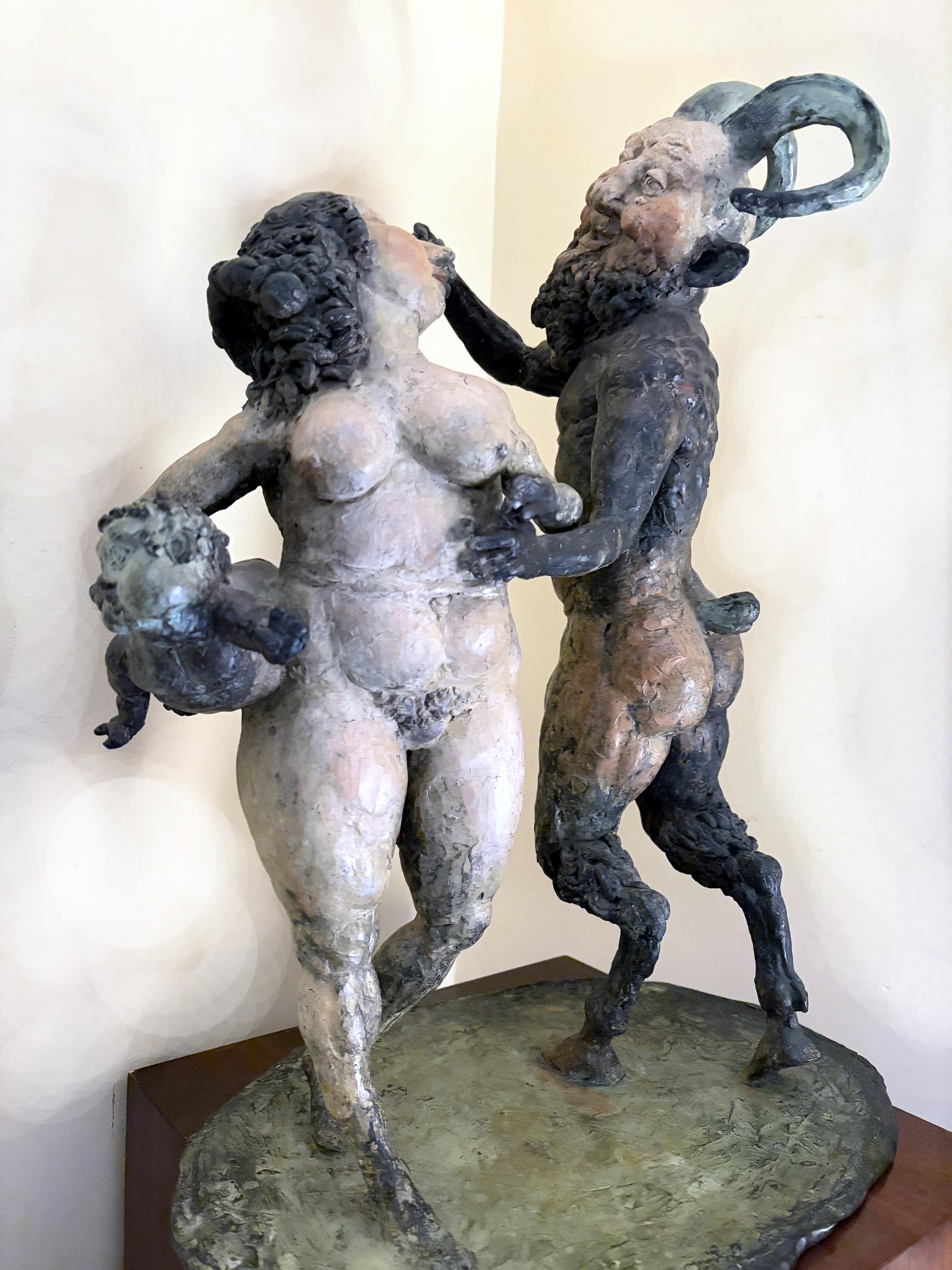 Emil Kazaz  Figurative Sculpture - Emil Kazaz, Bronze, Dance in the Forest, sculpture, published on catalog.
