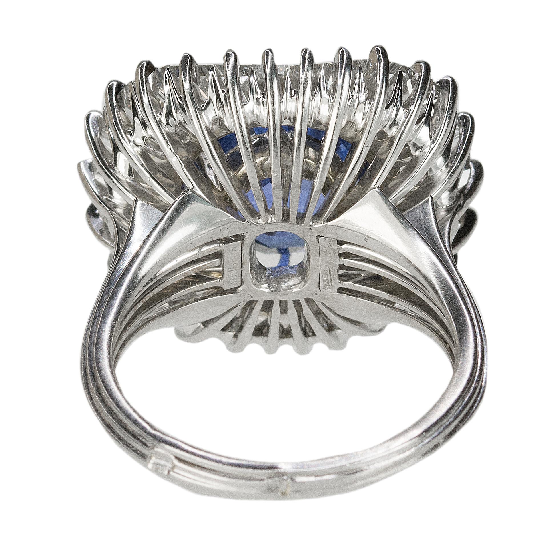Women's or Men's Emil Meister Platinum Sapphire Ring