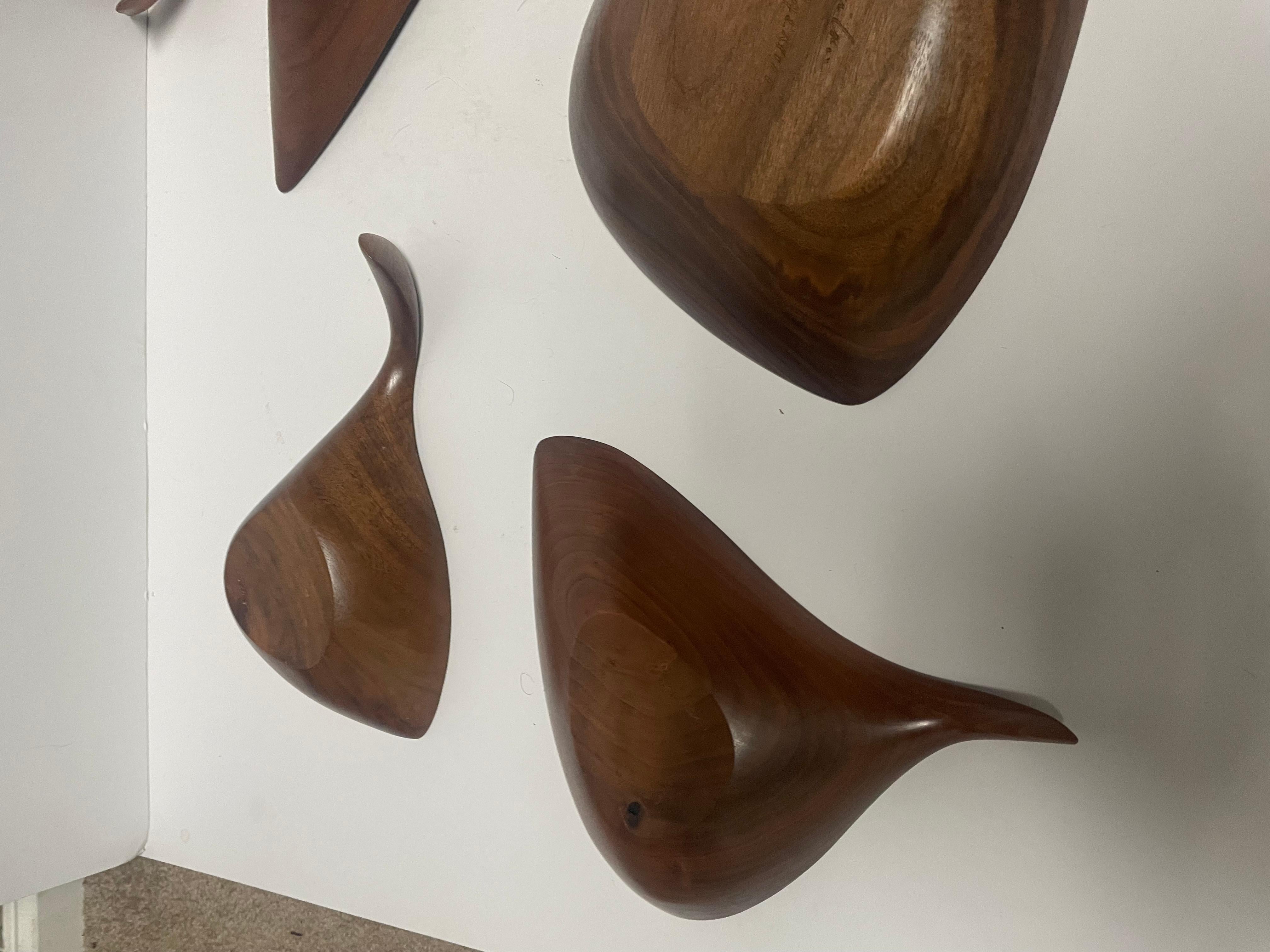 “Collection of Six Walnut and Mahogany Bowls and Serving Dishes” For Sale 5