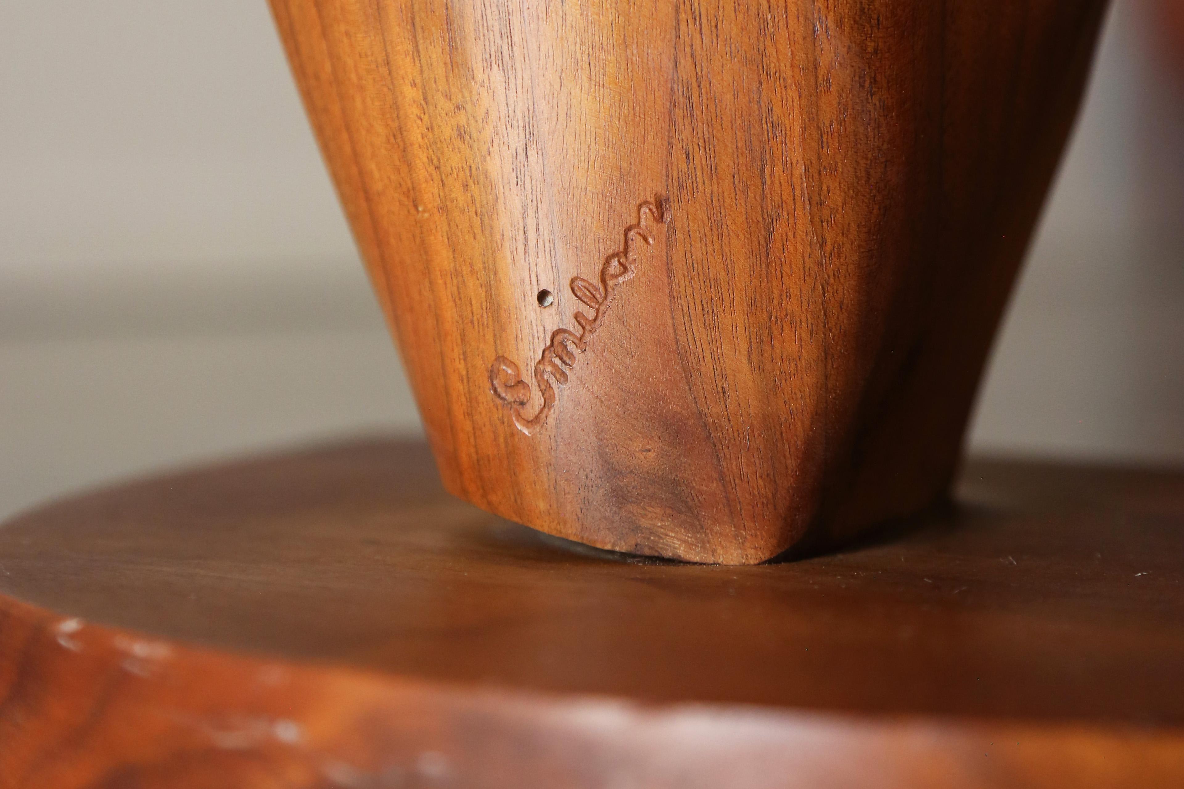 Emil Milan Free Standing Sculpture Organic Hand Carved Walnut For Sale 3