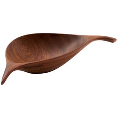 Emil Milan Hand-Carved Bowl in African Rosewood, 1960s