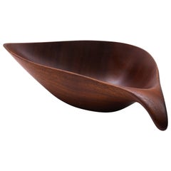 Emil Milan Sculptural Hand-Carved Bowl in Bissilon, 1960s