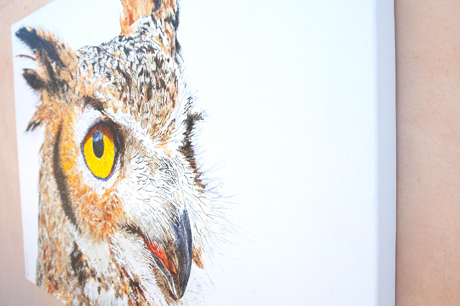 great horned owl painting